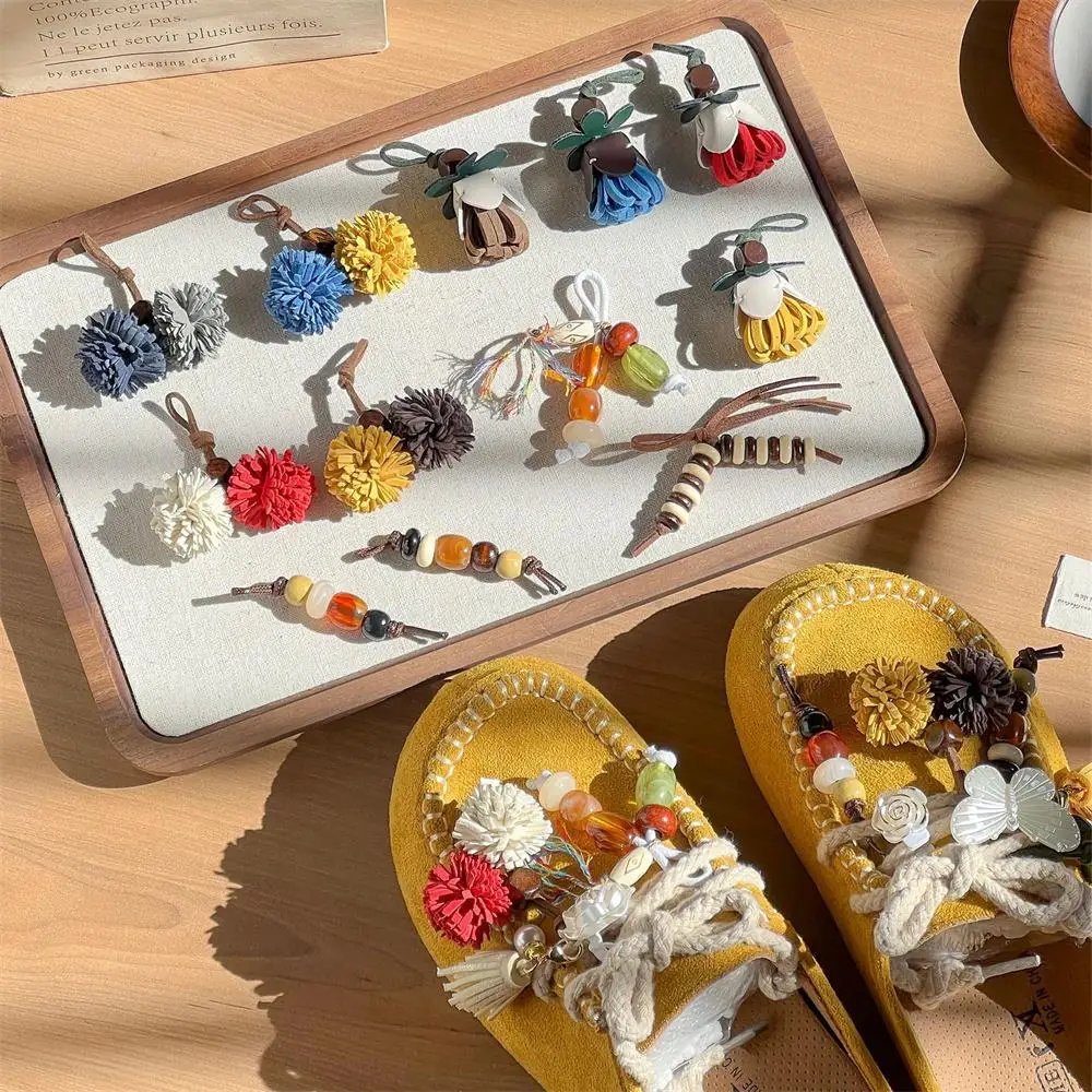 

Maillard Tassel Pendant Shoe Charms Leather Flower Shoelace Buckle Sports Shoe Decoration Accessory Sports Shoelace Decor Buckle