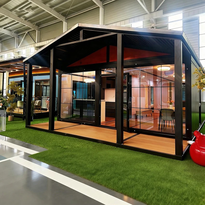 Home Bathroom Layout - Casa Container con Tetto Inclinato da