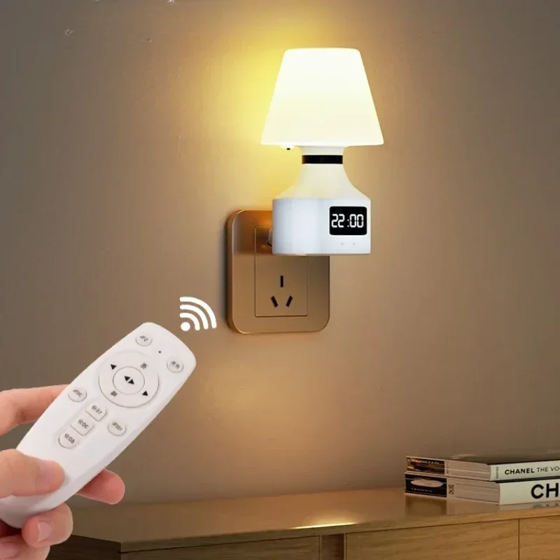 مصباح تحكم في كلمة المرور بصوت AI ، جهاز تحكم عن بعد ، تنظيم الساعة ، غرفة النوم ، رأس السرير ، ضوء النوم ، تنشيط النغمة ، تركيبات المكونات #3