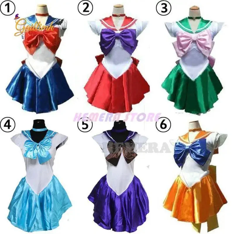 أزياء أنيمي Tsukino Usagi فستان موحد ملابس تأثيري شعر مستعار أصفر حفلة الهالوين كرنفال النساء Kidsa؛ 6'x,9;y'