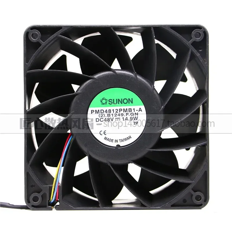 for Jianzhun Sunon 12038 48V 14.9W PMD4812PMB1-A Cooling Fan for Communication Power Supply