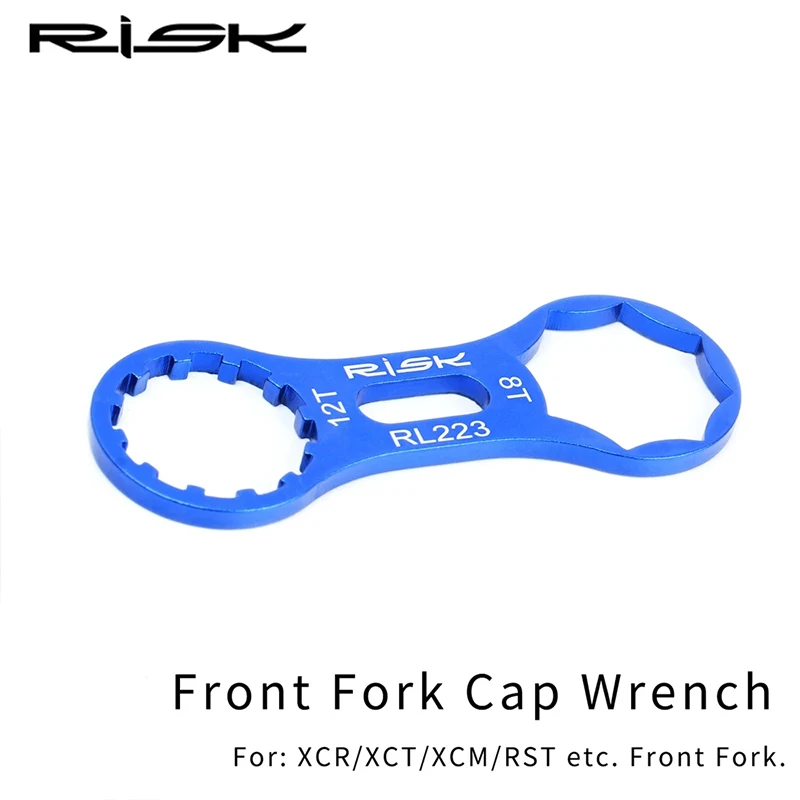 RISK-herramientas de extracción de horquilla delantera de bicicleta de montaña, 8T, 12T, llave Suntour XCM, XCR, XCT, RST, herramientas de