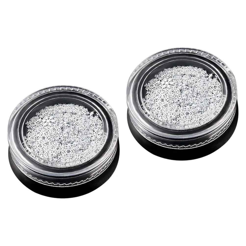 여성 및 소녀용 눈송이 네일 아트 스티커 2박스 젤 폴리쉬와 혼합 가능 DIY 매니큐어 겨울 축제 장식