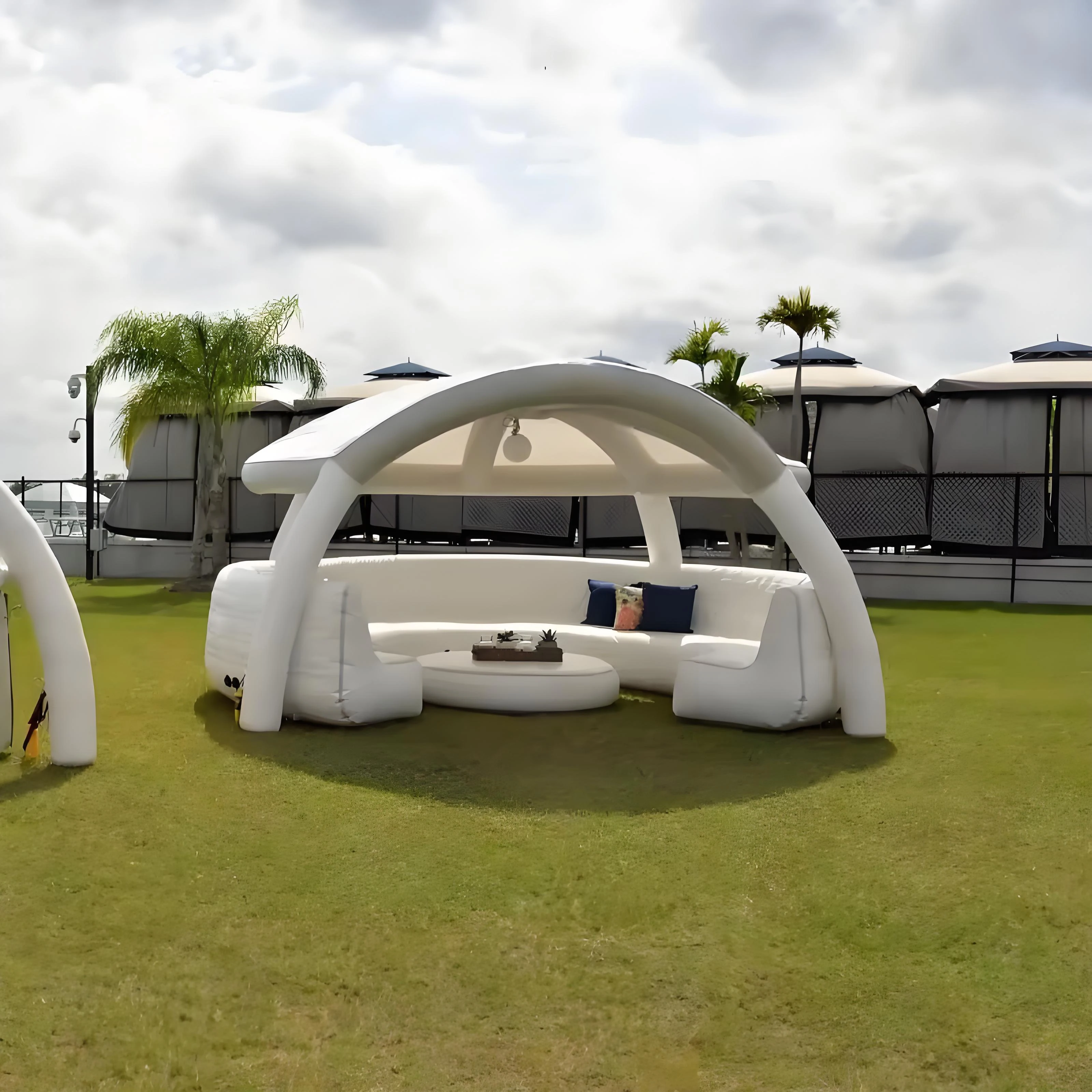 

Floating Platform Inflatable Island Floating Lounge For Pool Party Floating Cabana Aqua Bana
