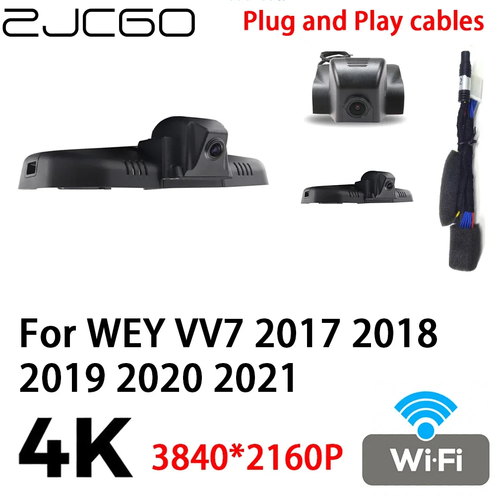 ZJCGO 4K 2160P Car DVR Dash Cam Camera Video Recorder Plug and Play for WEY VV7 2017 2018 2019 2020 2021