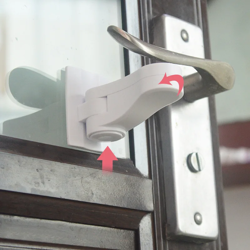 Universal Door Lever Lock, Child Baby Safety Anti‑Rotation Door Lock, Adhesive Security Latch, Multi‑Functional Home Kids Proof