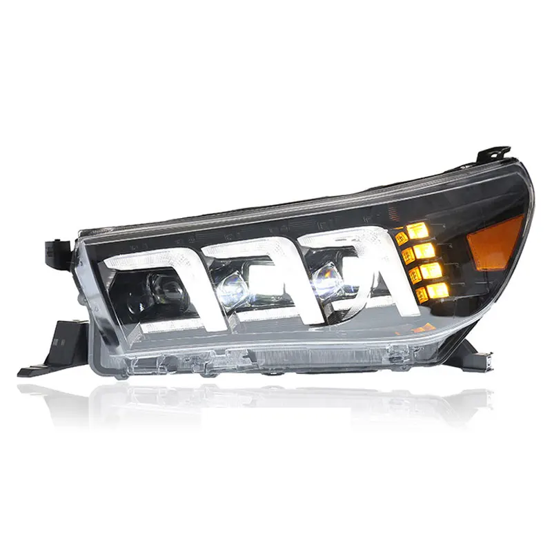 Conjunto de faros LED para Toyota Hilux, faros de giro dinámicos DRL, Plug and Play, 2015-2020, 1 par