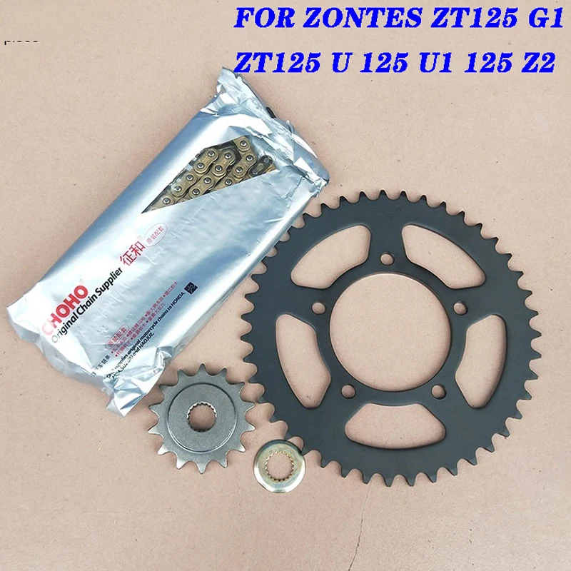 FOR ZONTES ZT125 G1 ZT125 U 125 U1 125 Z2 Three-Piece Chain Motorcycle Accessories Modified Large and Small Chain Sprocket Tools