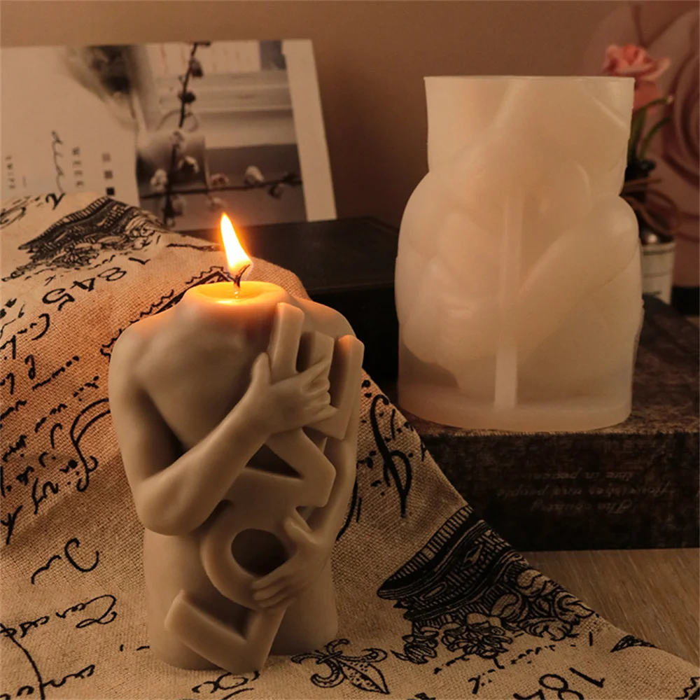 LOVE Men\'s Body Silicone Candle Mold Valentine\'s Day Gift Candle Making Silicone Mold Resin Casting Mold