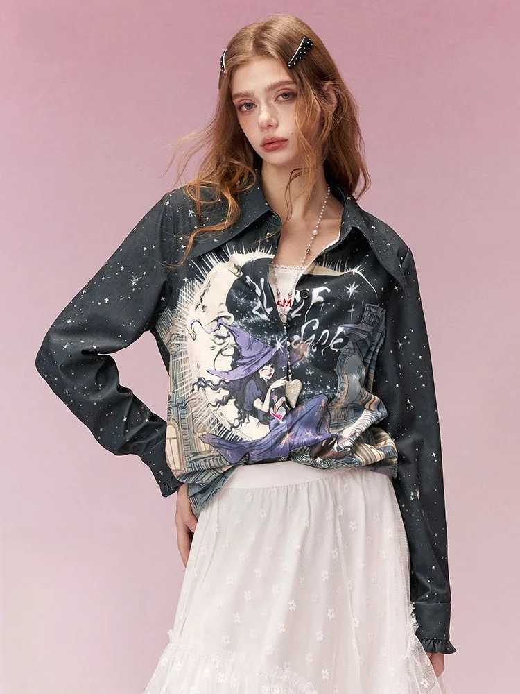 

Женская зимняя модная рубашка-лонгслив Original Elf Sa Bla с дизайном Fairy's ket, свободного кроя, в университетском стиле