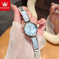 OLEVS 5656 Womens Watch Elegant Luxury Square Quartz Watch Scale Waterproof Luminous Automatic Date Ladies Watch Gifts Original