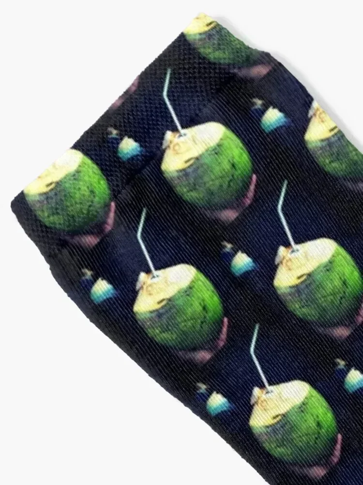 Coconut Water, Miami Socks New year's Running Socks Women's Men's