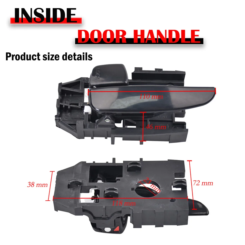 Poignée de porte intérieure pour Hyundai Elantra, pièces automobiles, 2001, 2002, 2003, 2004, 2005, 2006, 82610-2D000, 82610-2D010, panneau Dnom  34