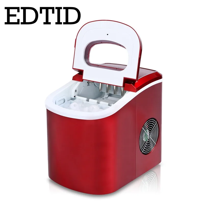 EDTID Portable Automatic ice Maker 12kgs/24H Household bullet round ice make machine for family, bar,coffee shop