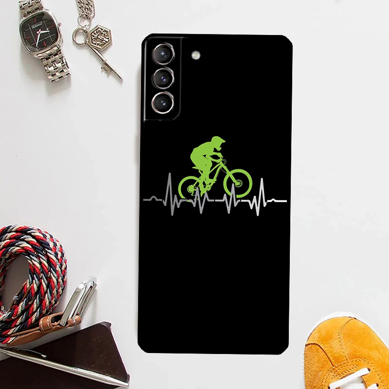 MTB Mountain Bike Cycling Bicycle Case For Samsung Galaxy S24 Ultra S23 S22 S21 S20 Plus Note 10 Note 20 S9 S10 S21 FE Cover