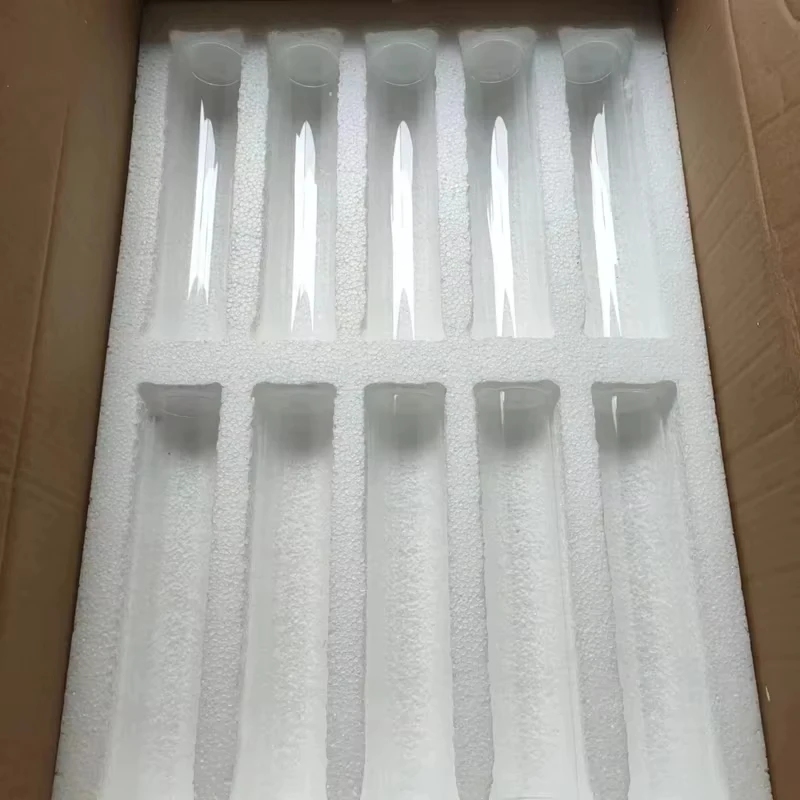 

25 cm high glass tube covers for candle holders candlestick, can use real candles 10pcs