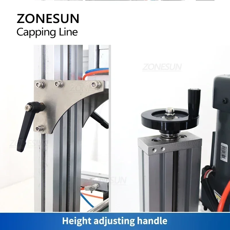 ZONESUN Bottle Capping Machine Srew Top Juice Liquid Spray Cap Twist Glass Dropper Lid Conveyer Line ZS-XG6100C - view 5