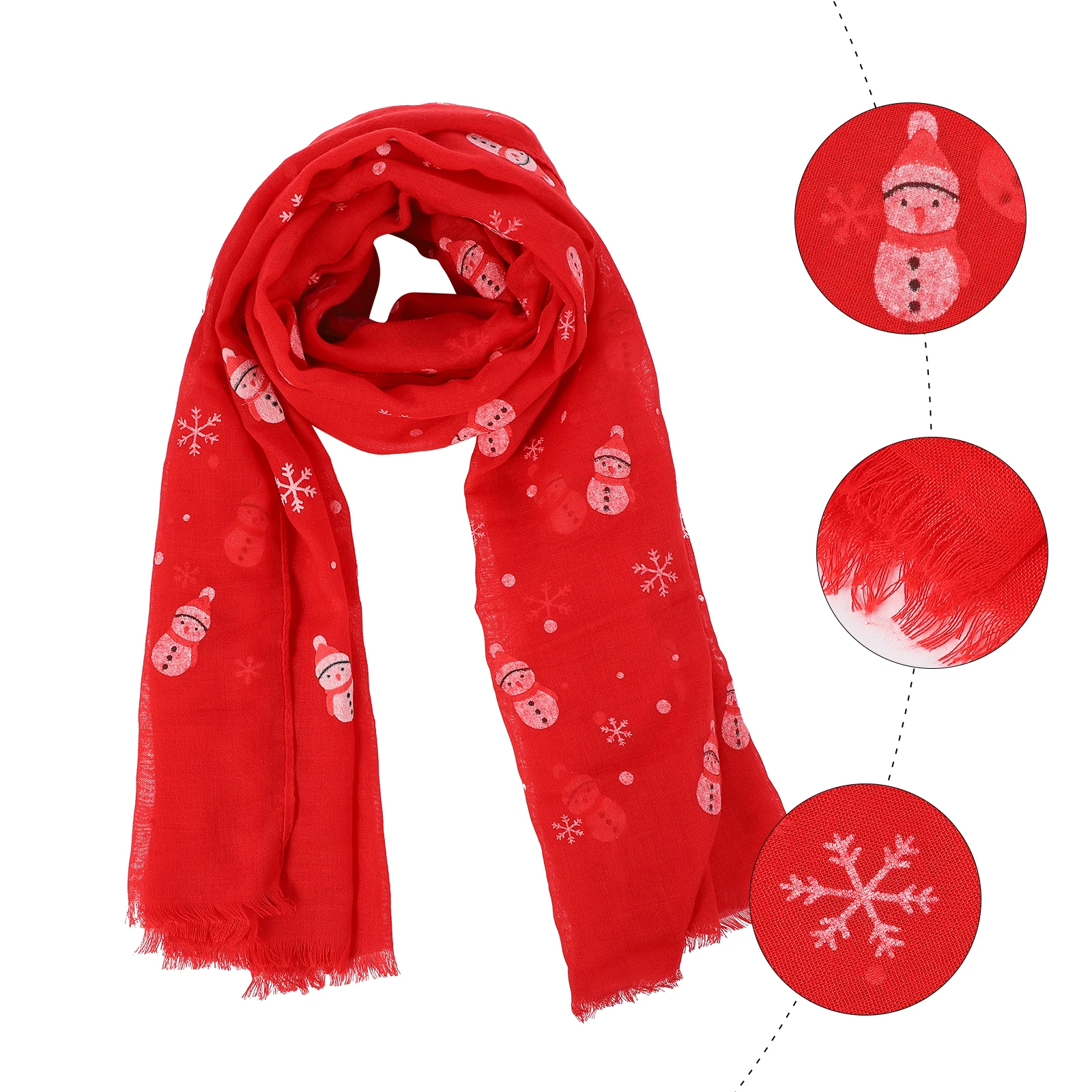 

1pc Scarf Voile Shawl For Women Voile Shawl Long Christmas Wearing Fashion Neckerchief Long Scarf Festival Gift