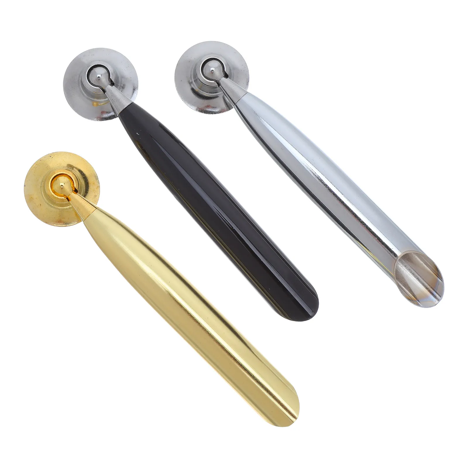 

3pcs Stainless Steel Holder Socket Vintage Metal Pen Stand Desktop Pencil Organizer Rack Office Fountain Pen Rest - Retro