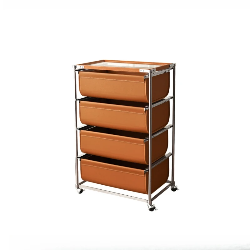 

multi layer storage rack, kitchen multi functional floor bedside snacks stainless steel