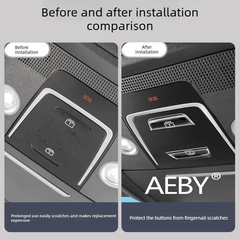 

AEBY For BYD Atto 2 Smart Driving Edition 2024-2025 3D Glossy Sunroof Switch Sticker,Sunroof Control Button Cover,Anti-Scratch
