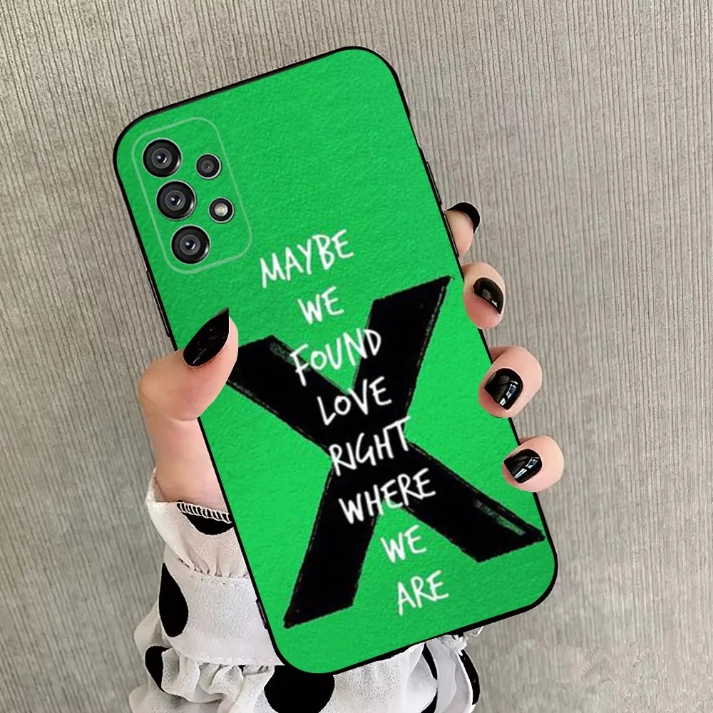 E-Ed Sheeran UK Singer  Phone Case For Samsung Galaxy A20,A21s,A22,A31,A32,A52,A53,A72,73,A80,A91 Soft Black Cover