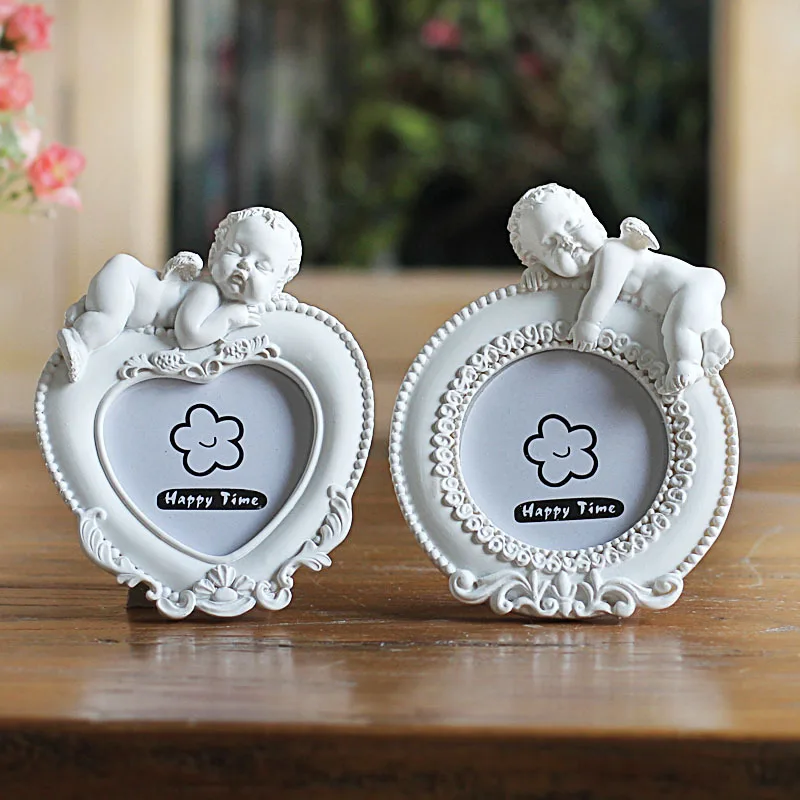 

Creative Angel Shape Living Room Bedroom Bedside Table Photo Frame Home Photo Frame Ornaments Cute Study Desktop Photo Frame