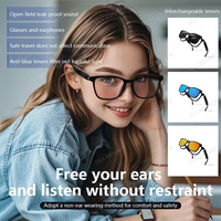 Hot New Smart Glasses For Men 2 in 1 UV Protection Portable Polarized Anti-blue light Black Frame White Lenses Music Sunglasses