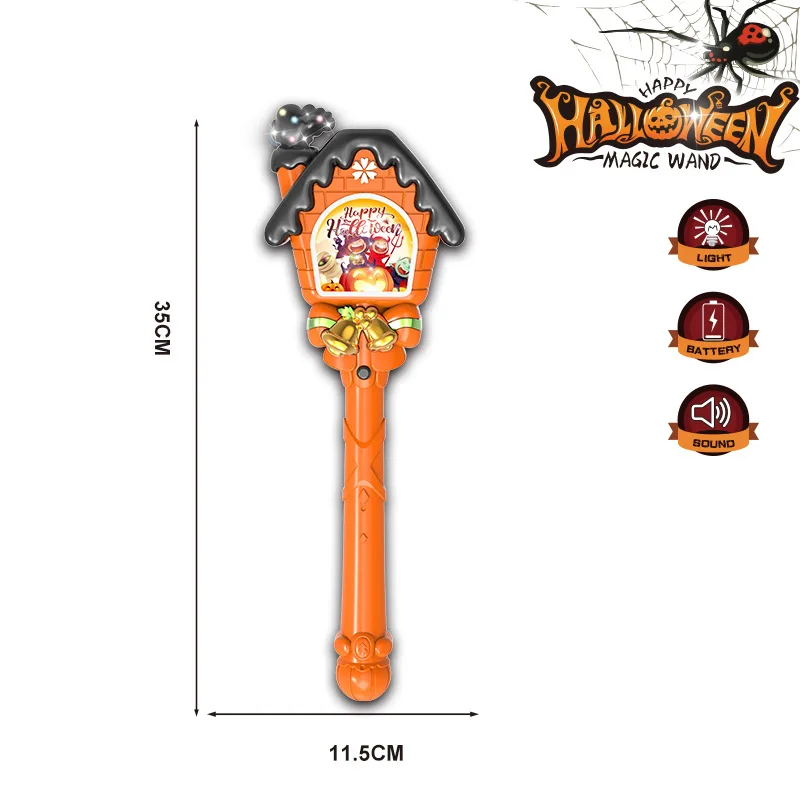 Nieuwe Halloween Lichtgevende Speelgoed Kinderen Party Cosplay Dress Up Met Lichte Muziek Toverstaf Speelgoed Halloween Geschenken