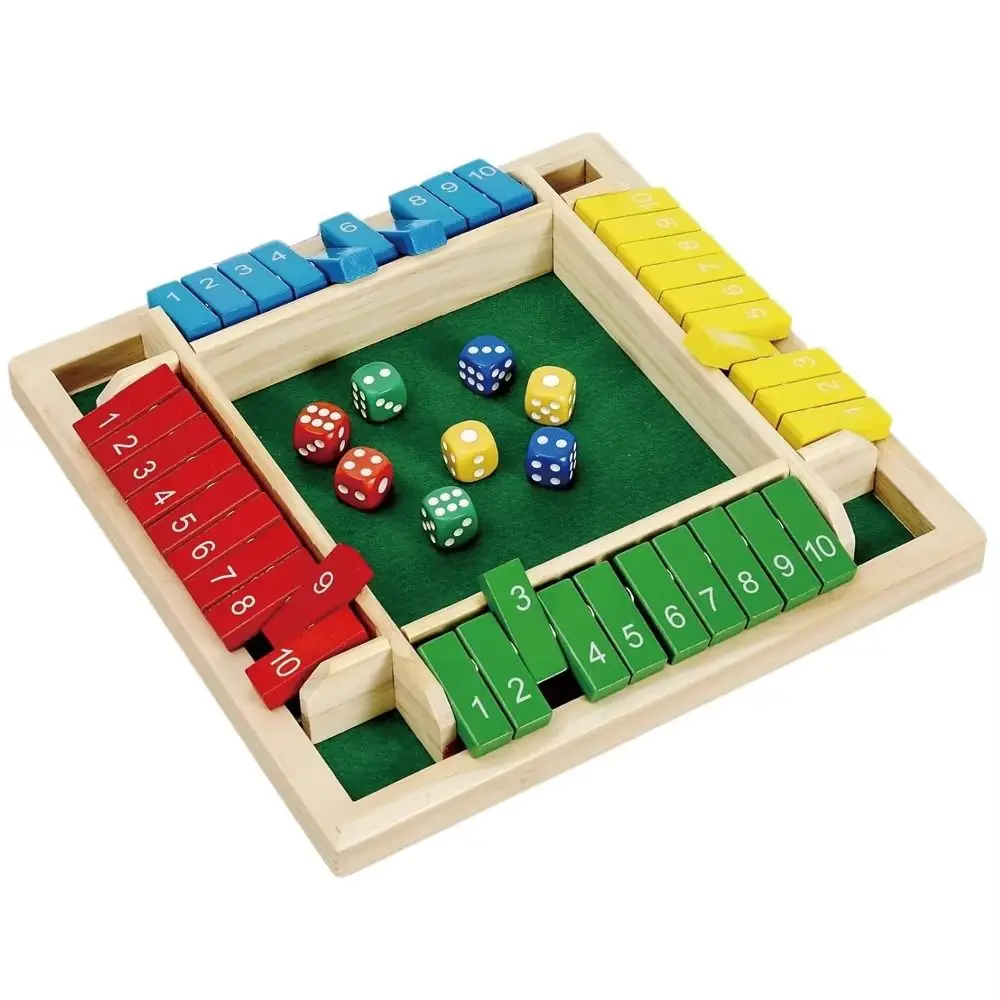 Shut The Box Table Board Game Developing Intelligent Educational Toys Wooden Number Game Interactive Digital Board