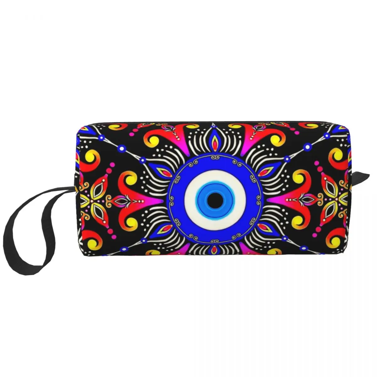 Travel Mediterranean Evil Eye Toiletry Bag Kawaii Turkish Amulet Culture Makeup Cosmetic for Women Beauty Storage Dopp Kit Case