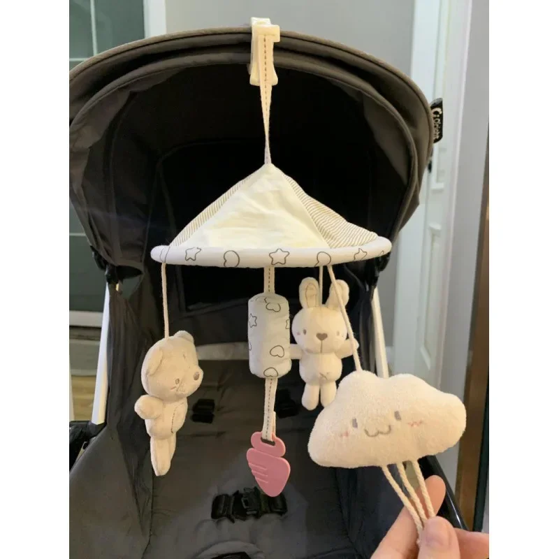 Carillon à vent pendentif pour poussette de 36 mois, cloche de lit pour bébé, parapluie de voiture, serviette apaisante