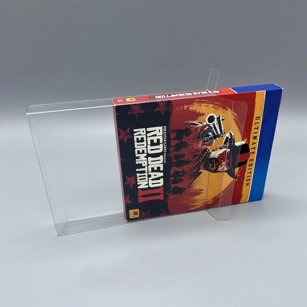 1 Box Protector For PS4 Red Dead Redemption 2 Edition Game Video Clear Display Case Collect Box