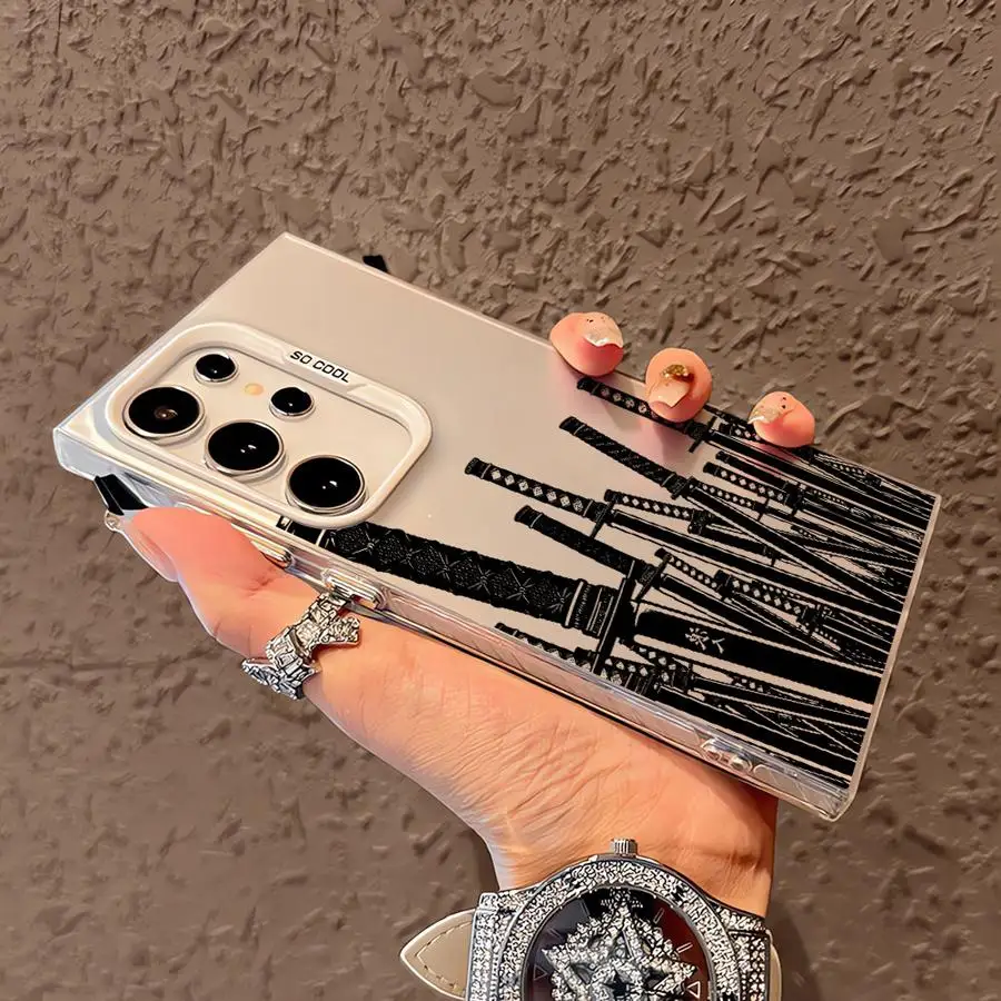 حافظة لهاتف سامسونج جالاكسي نوت 20 الترا S21 S25 S23 S20 FE S24 FE S22 Ultra S24Ultra S25Plus تشكيل سيف كاتانا #2