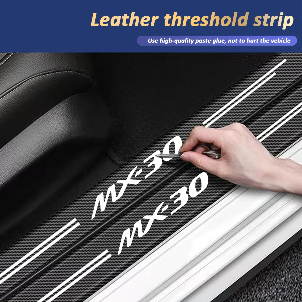 

Car Door Sill Carbon Fiber Sticker Threshold Side Anti Scratch Tape Waterproof for Mazda MX-30 Car Accessories