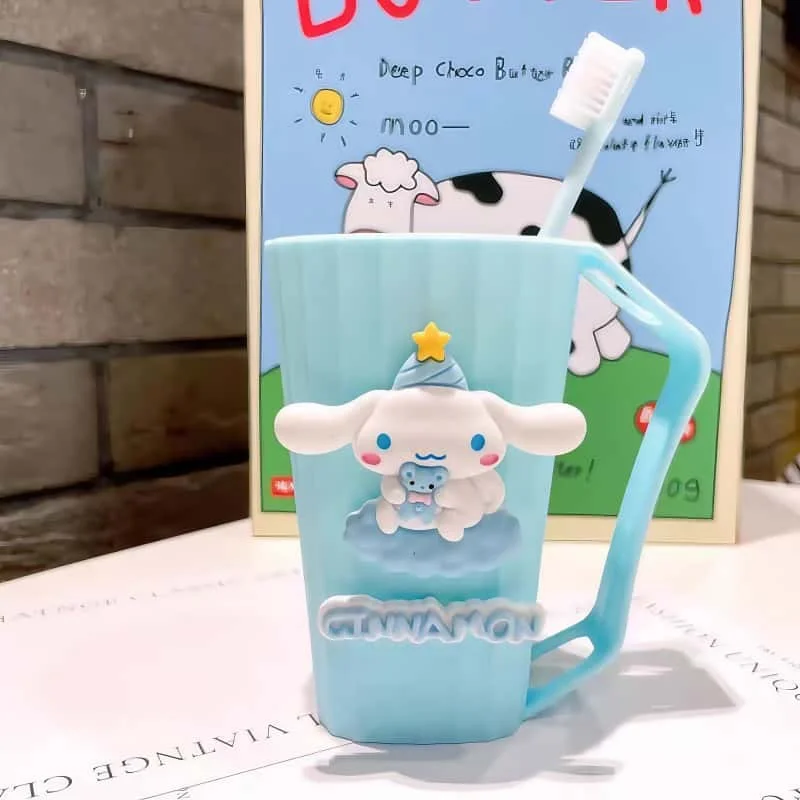 Kawaii Kuromi Toilette Sanrio Carino Con Manico Alta-Pretty Melody Per Bambini Collutorio Tazza Denti Cottura Regalo di Festa All'ingrosso