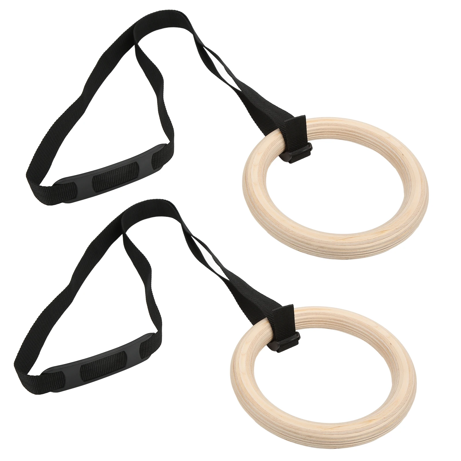 Houten Pull-Up Ringen | Fitnessringen | Geurloos | Comfortabel | Inclusief verstelbare bandjes | Verstelbare gymnastiekringen