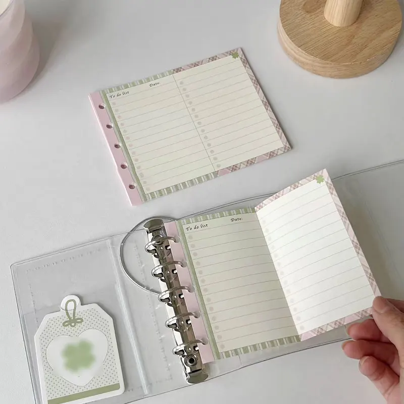 10Sheets M5/A8 5Hole Loose Leaf Notebook Refill Inner Page Inside Paper Inner Refill Binder Paper Pages To Do List Stationery