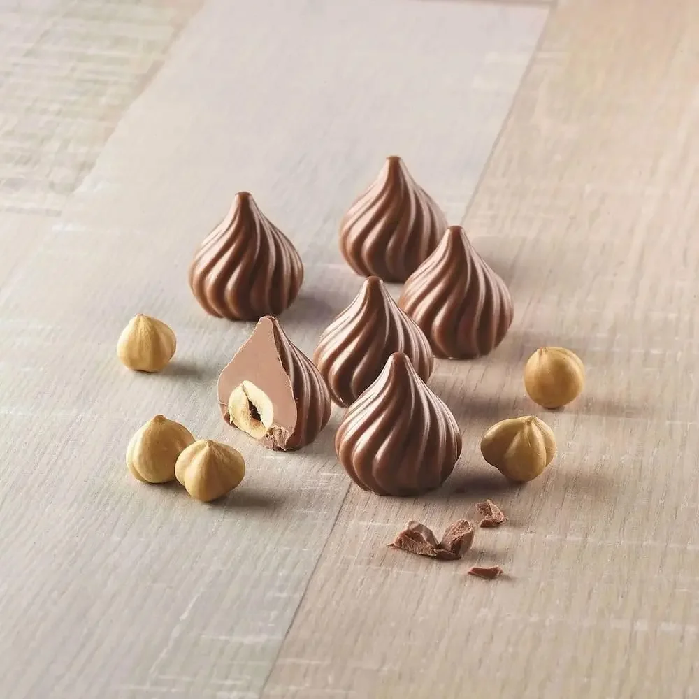 Silicone Flame Shaped Chocolate Praline Mould Non Stick Baking Mold Madeleine Candy Jelly Ice Cubes Cake Sweets Decoration