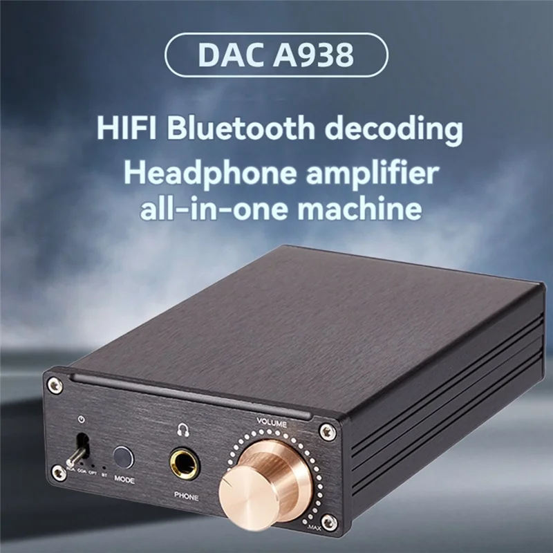 A32T-DAC A938 Bluetooth Decoder Hifi Decoder Amplifier Audio Headphone Amp Decoder Hifi Home Stereo Speaker Receiver