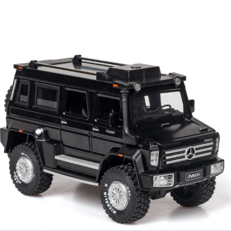 1: 28 Mercedes Benz Unimog Simulation Children's Toy Alloy Car Model Presents For Boys White A104