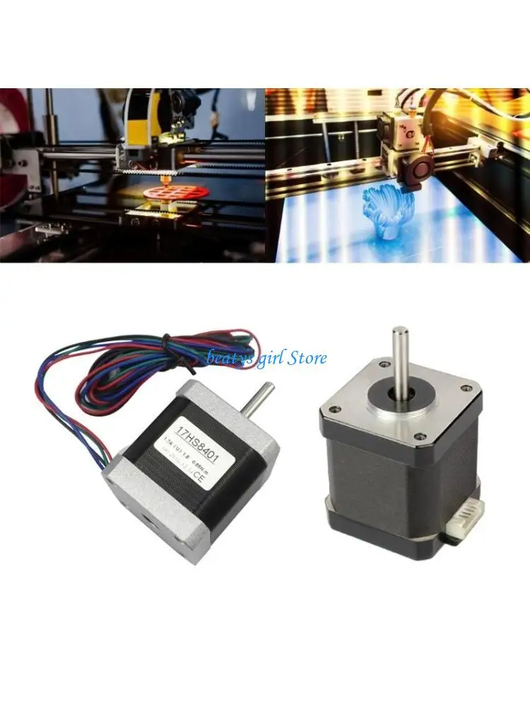 

C7AB -принтер 48 мм двигатель 17HS8401 Гибриды однооборотного вала 42 шаговый двигатель 48 мм 2 фазы 4wire Stepper Motor