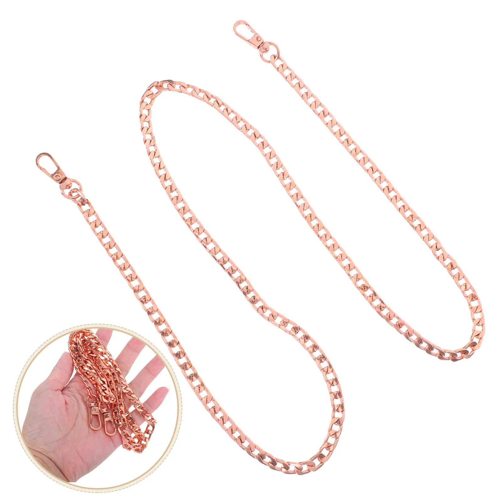 

2Pcs Metal Bag Chain Replacement Purse Durable Shoulder Strap Lightweight Handbag Chain DIY Bag Accessories Women Purse Chains