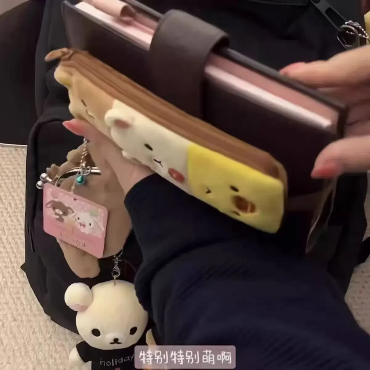 

Rilakkuma Style Plush Pencil Case Cartoon Animal Large Capacity Portable Creative Stationery Storage Bag For Students Kids