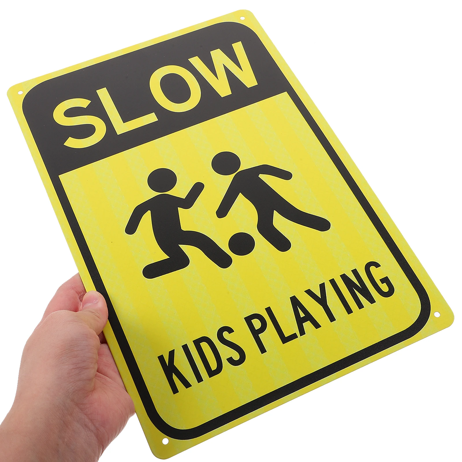

Safety Weather Resistant Traffic Warning For Playing Area Slow Sign Metal Business Caution