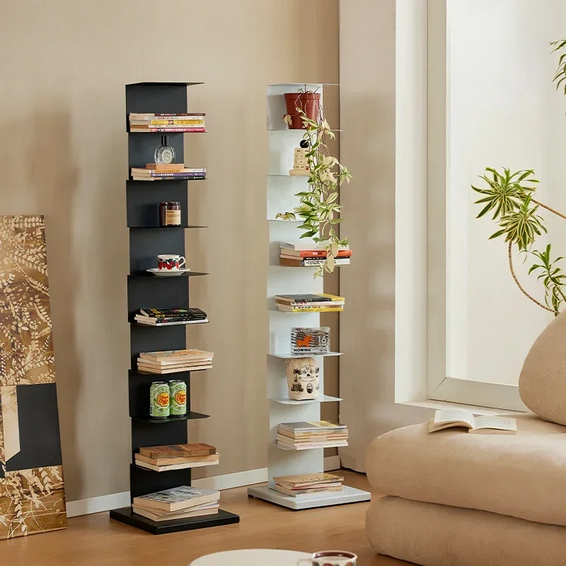 Lazy Life Invisible Bookshelf, Floor to Floor Iron Multi story Storage Shelf, Bedroom Display Shelf, Living Room Storage Shelf