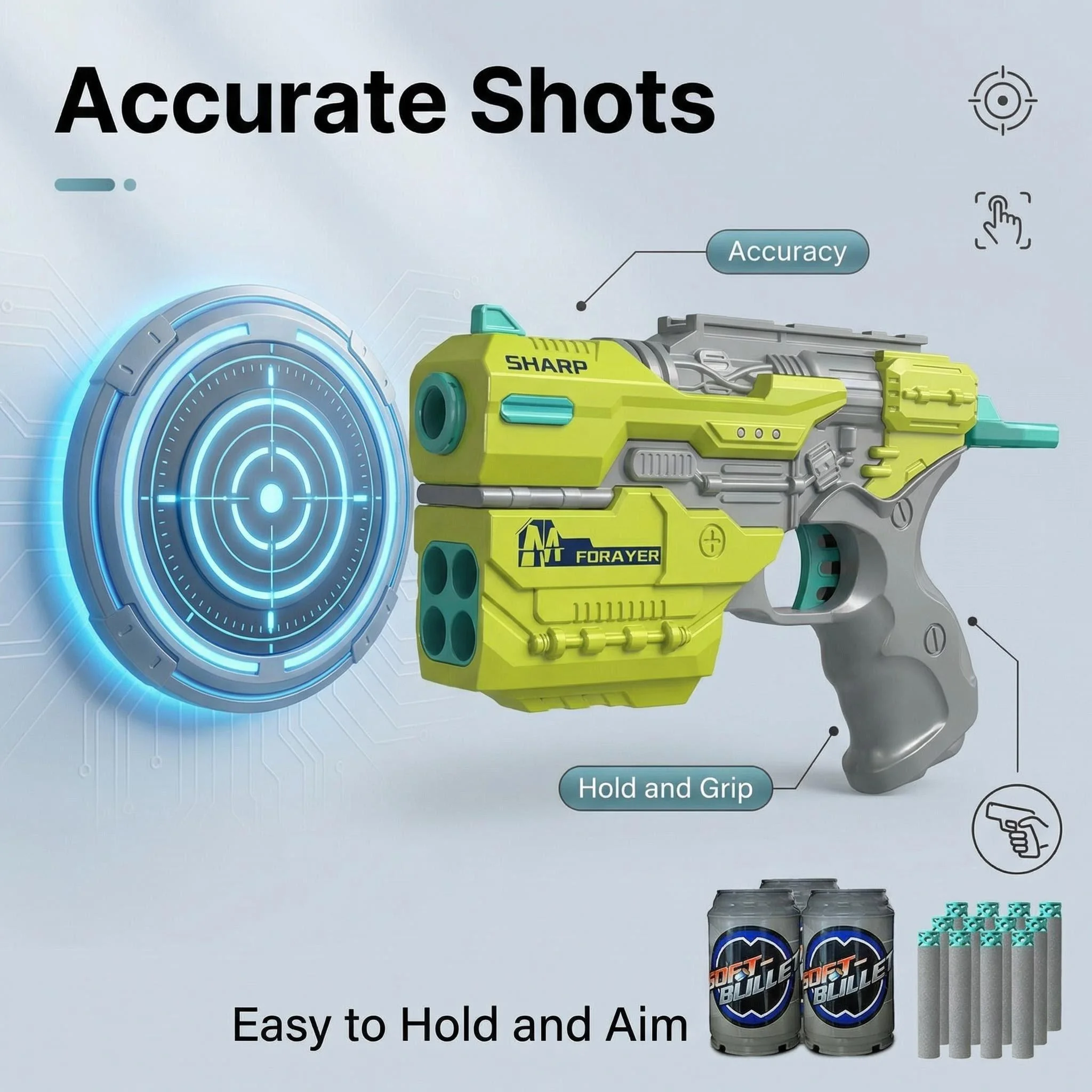 Children's toy gun Suitable for multiplayer party shooting game props, safe soft bullet outdoor toy guns