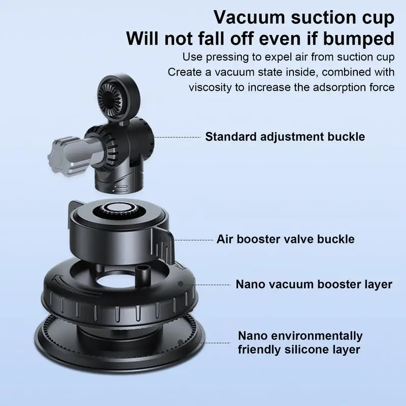 Dashboard Phone Mount Dashboard Mount Adjustable Phone Holder Windshield Smartphones Stand Road Trip Cellphone Base For