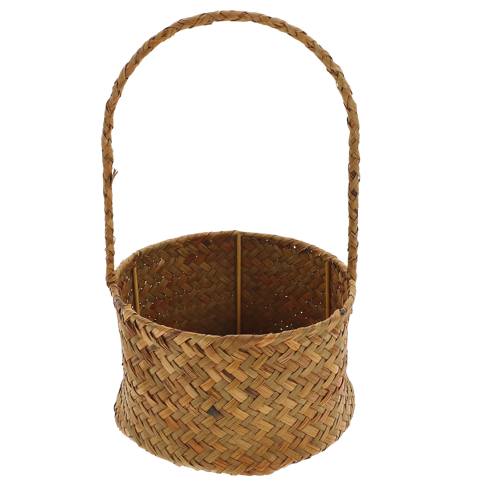 

Woven H woven Basket Round H Decor H Woven Flower Holder Storage Wedding Flower Holder Farmhouse Style