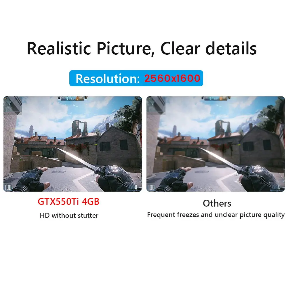 GTX 550Ti 4GB GDDR5 Computer Graphic Card Gaming Video Cards For PCI-Express 2.0 Computer Independent Game Video Card Durable